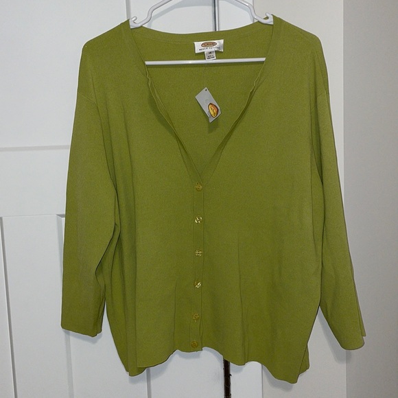 Talbots Sweaters - Talbots lime green cardigan